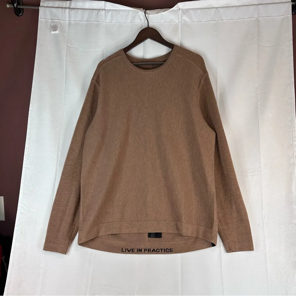 LULULEMON Men’s Size XL Sweater Crew Neck Merino Wool Alpine Live In Practice - Picture 2 of 16